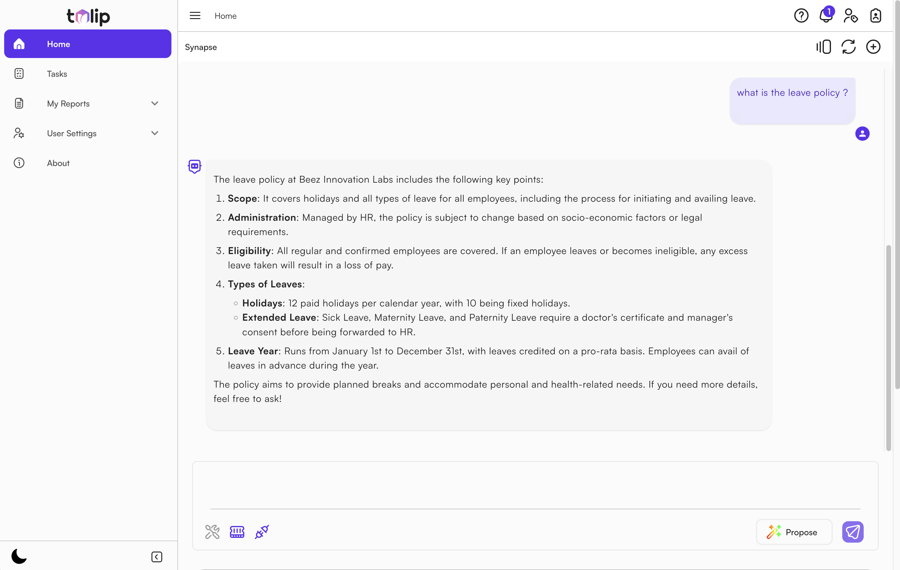 Tulip Knowledge Graph Concept